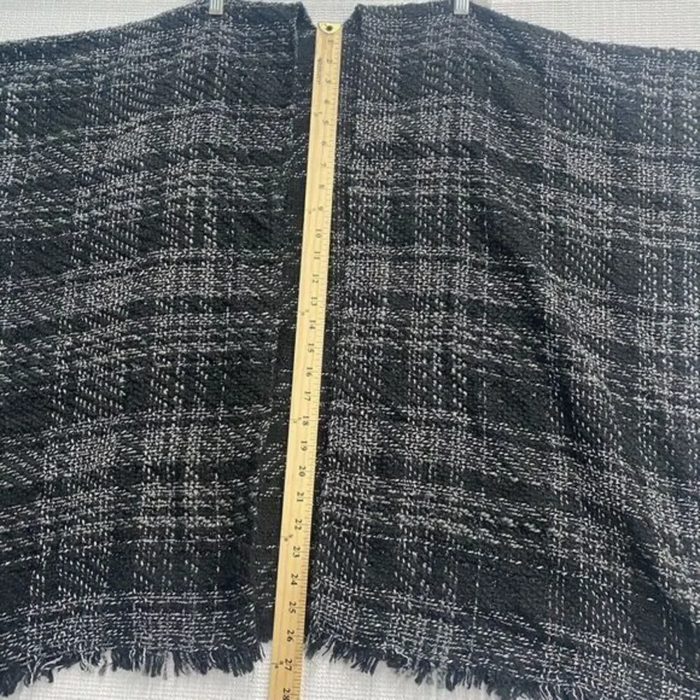 Women's‎ Black Grey  Knit Winter Shawl Blanket Wrap Fringe Warm Casual Comfort